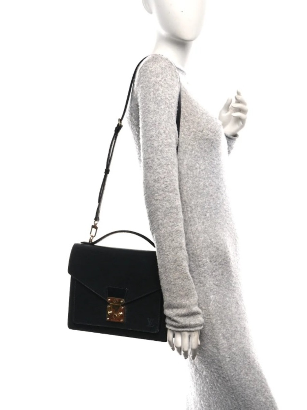 Louis Vuitton Monceau Black Epi Leather Crossbody Hand Bag- Excellent! - Picture 14 of 14